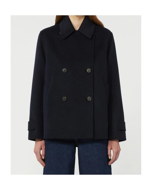 Weekend by Maxmara Blue Wkdfantino Double-Breasted Coat