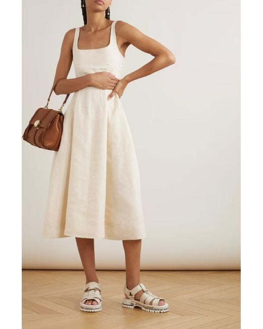 Chloé White Chloé Sleeveless Midi Dress