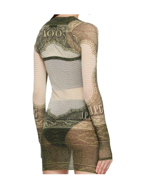 Jean Paul Gaultier Green Patterned Cardigan