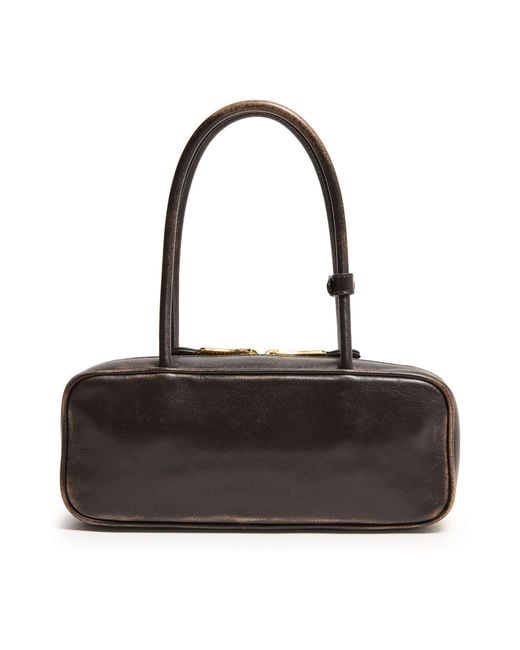 Miu Miu Black Aged Nappa Leather Bag