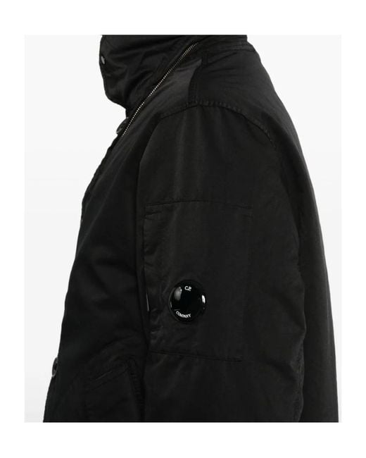 C P Company Black Buttoned Jacket for men