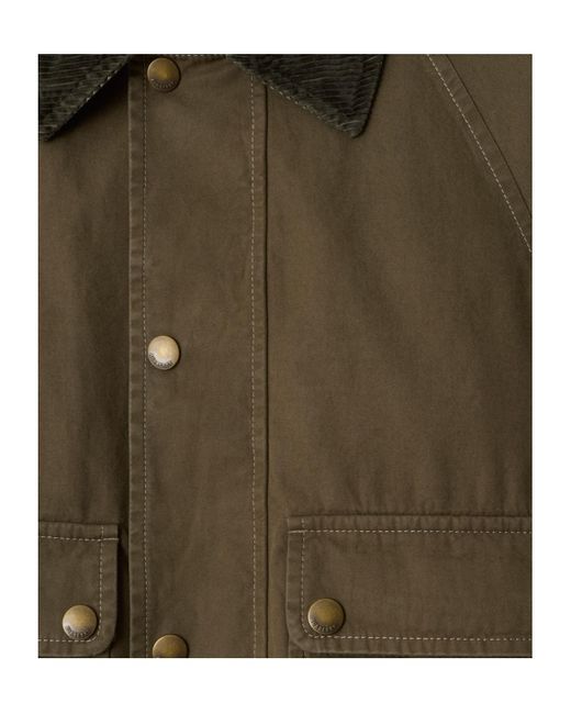 Burberry Green Long Sleeved Field Jacket