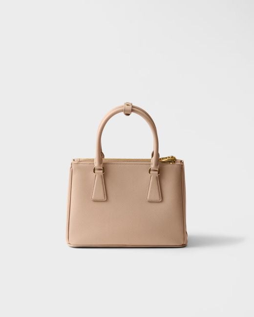 Prada Natural Galleria Small Saffiano Leather Bag