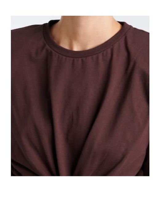 Magda Butrym Purple Cotton-Blend Jersey Crop Top
