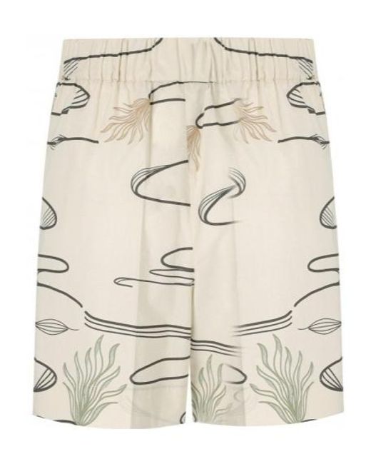 Max Mara Natural Patterned Shorts