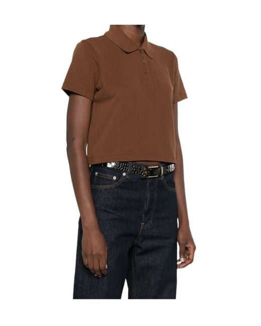 Saint Laurent Brown Le Cassandre Polo Shirt