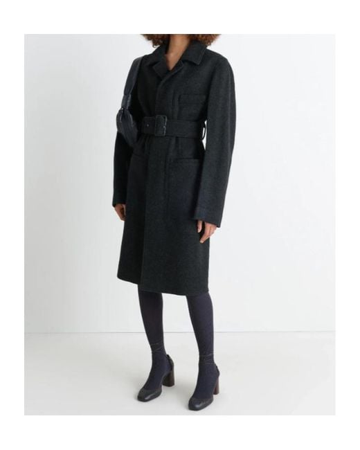 Lemaire Black Belted Tailored Coat