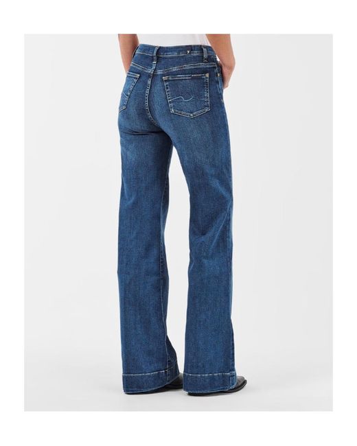 7 For All Mankind Blue Belt Loop Jeans
