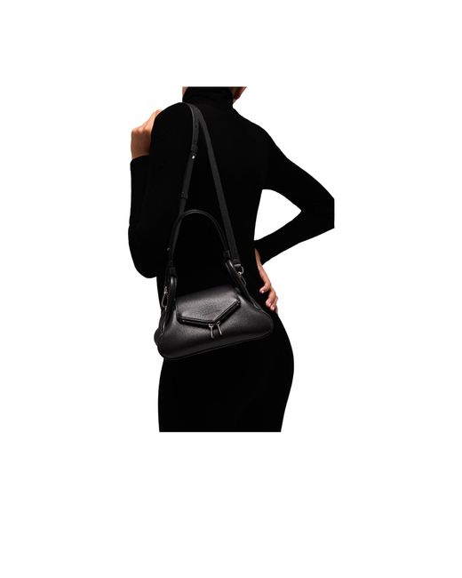 AMINA MUADDI Black Clamshell Handbag
