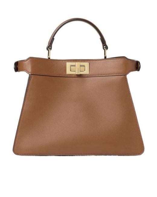 Fendi Brown Peekaboo Iseeu Small Tote Bag
