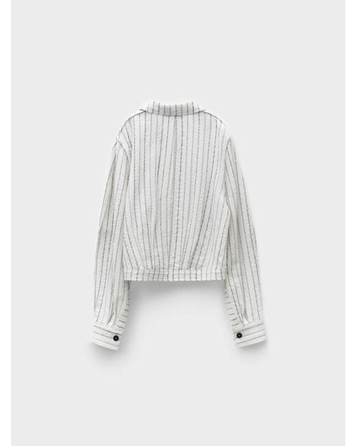 Low Classic White Striped Jacket