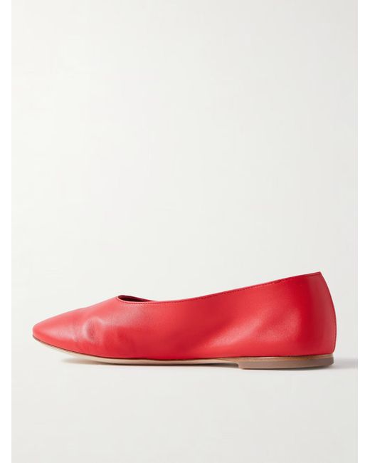 Staud Red Alba Ballet Flats