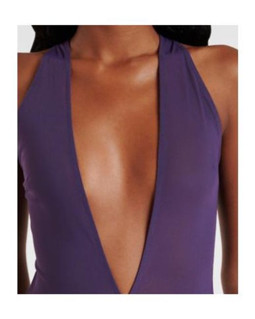 Alex Perry Purple Sheer Gown