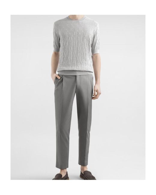 Dolce & Gabbana Gray Short-Sleeved Pullover for men