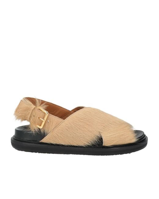 Marni Natural Solid Color Sandals