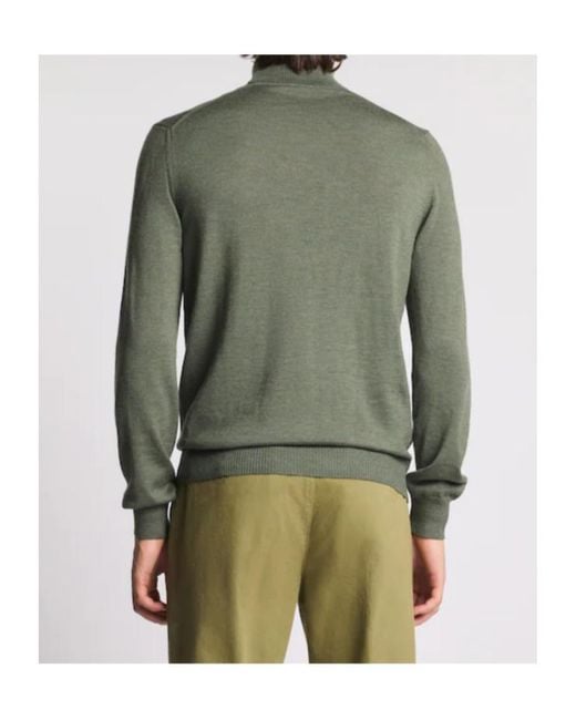 Fay Green High Neck Wool Knitwear for men