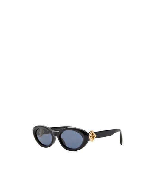 Fendi White Oval Frame Sunglasses