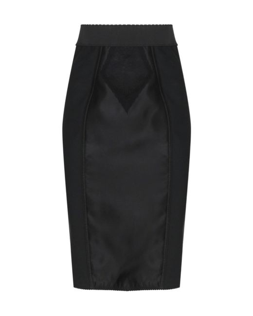 Dolce & Gabbana Black Corset-Style Skirt