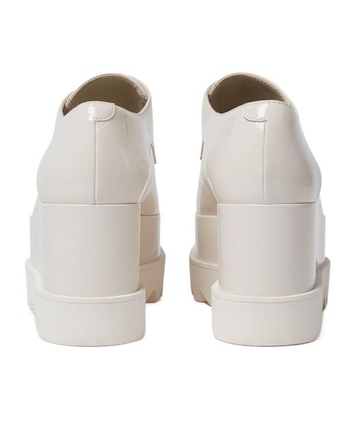 Stella McCartney White Limited Edition Elyse Monochrome Platform Shoes