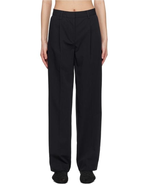 Totême Blue Pleated Trousers