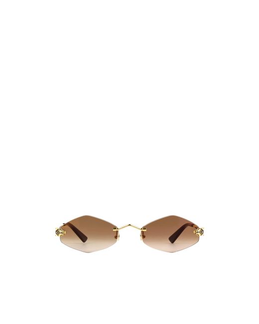 Cartier Multicolor Geometric Frame Sunglasses