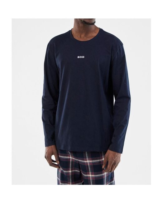 Boss Blue Plaid Top for men