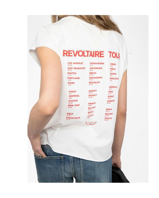Zadig & Voltaire White Logo Detail Crewneck T-Shirt