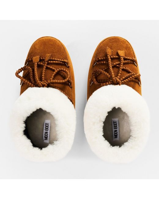 Moon Boot Brown Solid Color Snow Boots