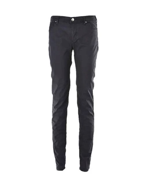Emporio Armani Blue Logo Details Casual Pants
