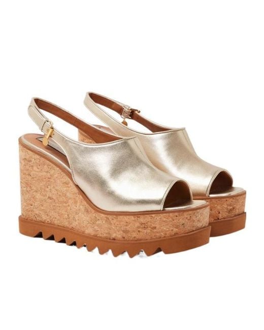 Stella McCartney White Sneak-Elyse Slingback Sandals