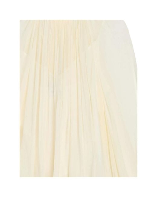 Staud Natural Sheer Finish Roux Ruffled Top