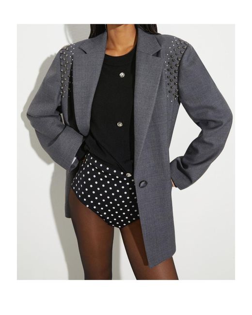 MAX&Co. Blue Long-Sleeved Suit Jacket