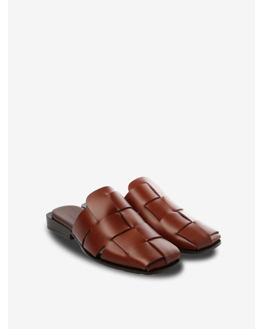 Hereu Brown Woven Mules