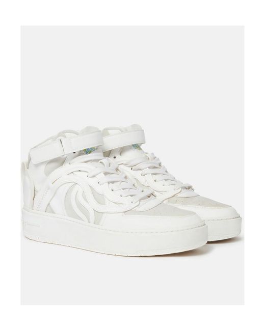 Stella McCartney White S-Wave 2 Mid-Top Sneakers