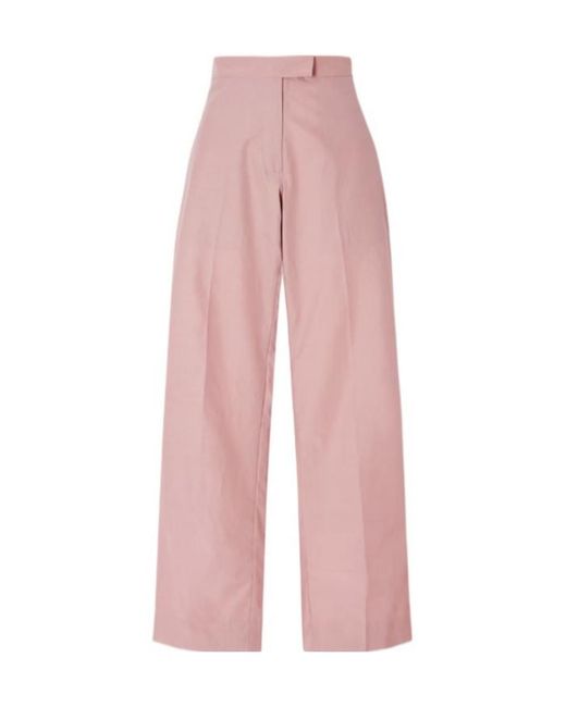 Sharon Wauchob Pink Cotton And Silk-Blend Pants