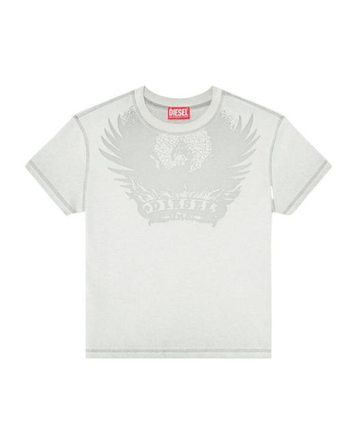 DIESEL White Dévoré Phoenix Slim Fit T-Shirt