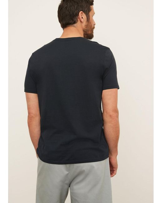 Vince Black V-Collar T-Shirt for men