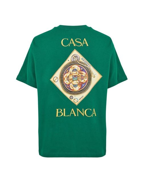 Casablanca Green Printed T-Shirt for men