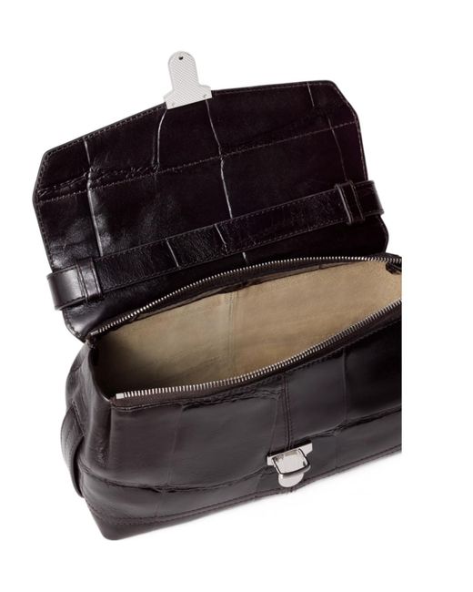 Lemaire White Small Gear Embossed Shoulder Bag