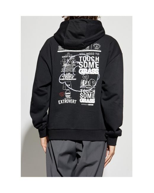 Iceberg Blue Logo Embroidered Hooded Sweatshirt for men