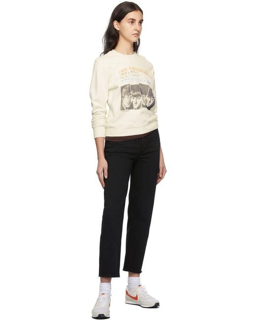 Re/done Black High-Rise Straight-Leg Jeans