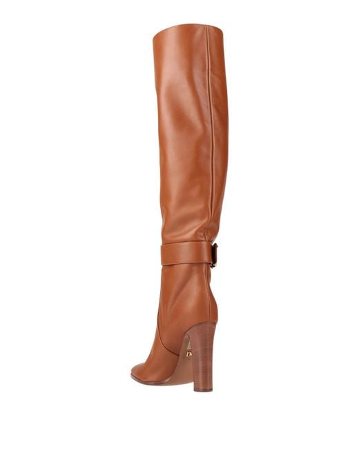 Dolce & Gabbana Brown Solid Color Over-The-Knee Boots