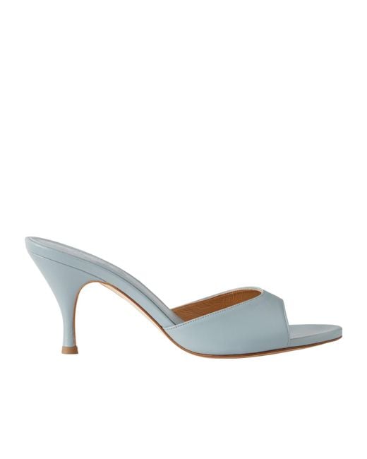 Aeyde Blue Samia Leather Mules
