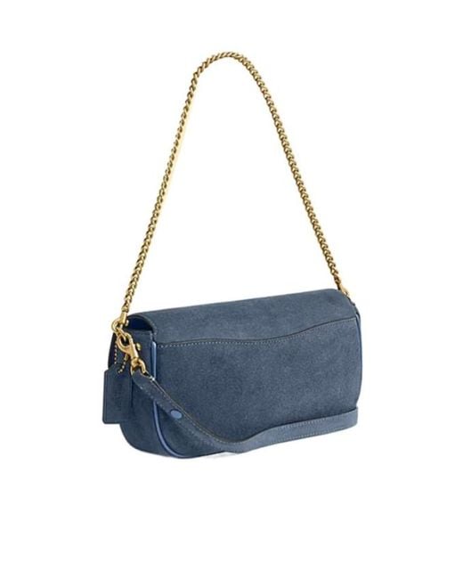 COACH Blue Brook Flap Chain Bag