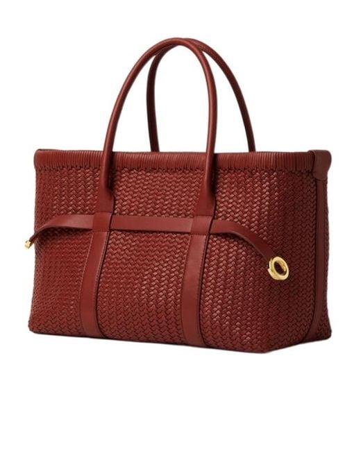 Loro Piana Red Small Ghiera Shopper