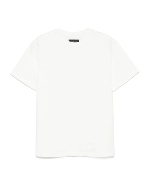 Purple Brand White Logo-Print Cotton T-Shirt for men