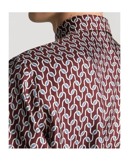 Dior Red Shirt With Entrelacé Motif for men
