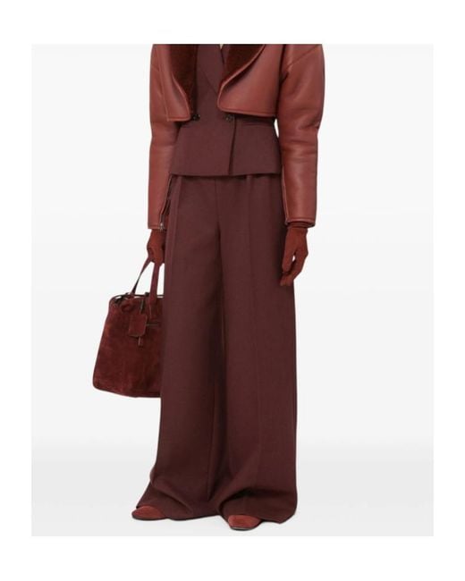 Max Mara Purple Drawstring Casual Pants