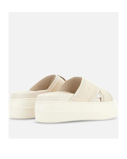 Hogan White Skyscraper Sandals