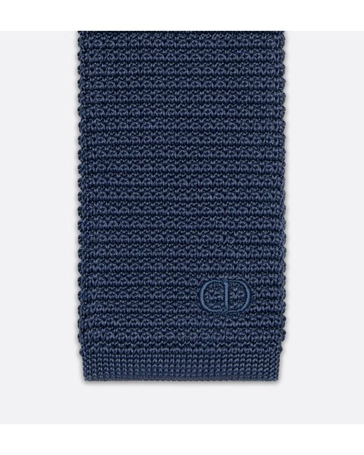 Dior Blue Cd Icon Knit Tie for men